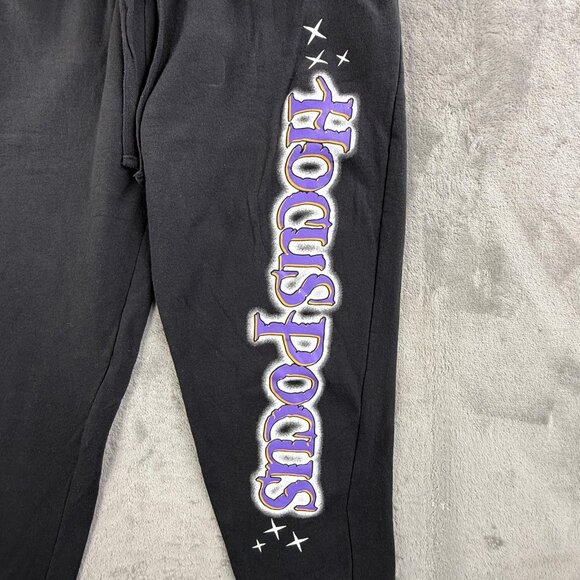 Disney Hocus Pocus Pants Womens Large Black Joggers Sweatpants Halloween 29x26 - Picture 6 of 16